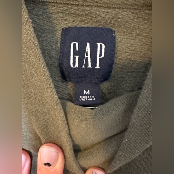 GAP Women’s XL Green Funnel Neck Sweatshirt Sustainable Casual Sweater - Picture 6 of 12